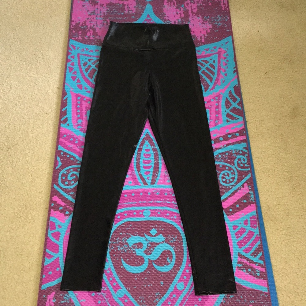 Faux Leather high rise leggings